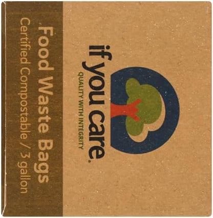 If You Care Compostable Trash Bags for Food Scraps, Kitchen Waste, Garbage – 30 Count, 3 Gallon – Certified Compostable, Non Plastic, Disposable