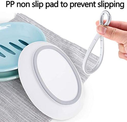 WYOK 2-Pack Soap Dish Plastic Soap Holder with Drainage for Shower (Blue)