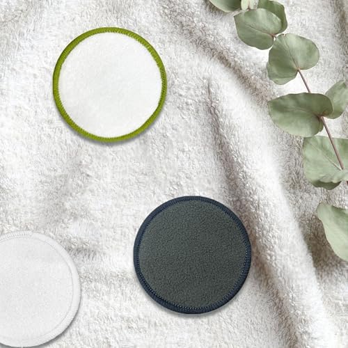 30 Packs Reusable Bamboo Charcoal Makeup Remover Pads for Face