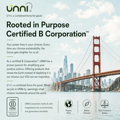 UNNI 50-55 Gallon Compostable Bags, 10 Count, 208 L, Extra Thick 1.38 Mil