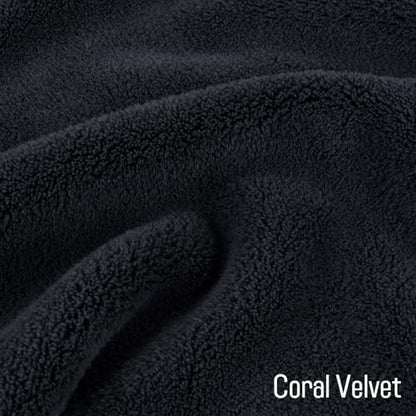 SINLAND Absorbent Coral Velvet Washcloth Ultra Soft Microfiber Face Towels 12 x 12 inch Multi-Purpose Face Cloths for Household and Sport