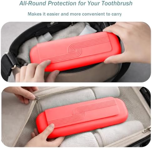 Silicone Toothbrush Travel Case, Upgrade Large Toothbrush Case for Travel