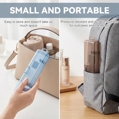 SynHHergyx 2 Pack Travel Toothbrush Holder Tooth Brush Case