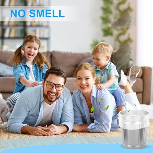 Inwaysin 1.2 Gallon 200 Pcs Small Trash Bags Bathroom Garbage Bags, Clear White Office Waste Basket Liners Compost Bags for Kitchen, Office, Pet Litter, Car, 5-6 Liter