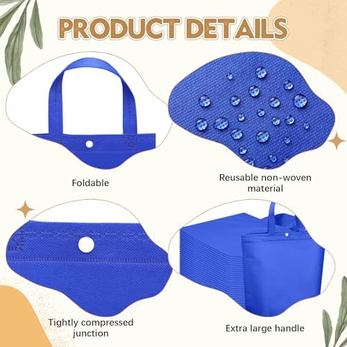 Paterr 100 Pcs Reusable Shopping Bags Bulk