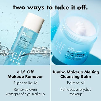 e.l.f. SKIN Holy Hydration! Makeup Melting Cleansing Balm, Face Cleanser & Makeup Remover, Infused with Hyaluronic Acid to Hydrate Skin
