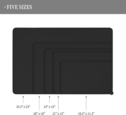 Reopet Waterproof Pet Feeding Mat with High Raised Edges, Heavier and Thicker Placemats for Cat Dog Water Bowl with BPA Free, Dogs Cats Food Mats for Messy Drinkers to Prevent Spill and Protect Floors