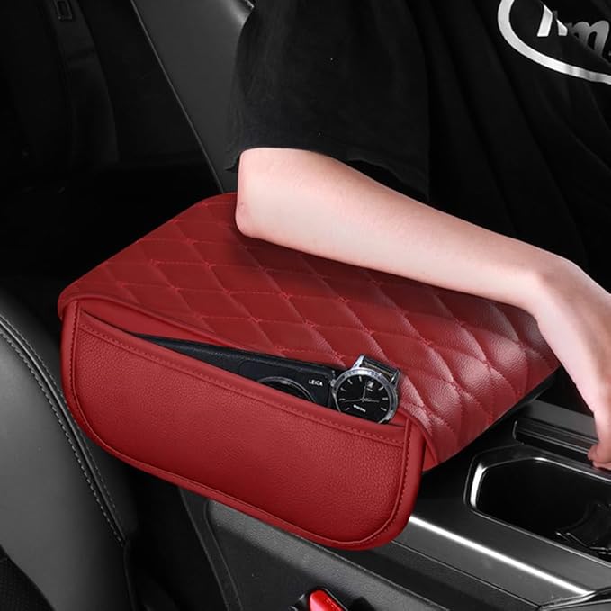 Universal Car Armrest Pad for Lexus RX|RX AL30 AL20 AL10 XU30 RX 450 350 200 270 Leather Armrest Box Center Console Cover Pad Waterproof Arm Rest Protector Decor Accessories,Brown01