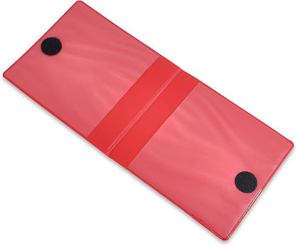 Andalus Auto Registration & Insurance Card Holder Pack of 2, Waterproof Essential Car Registration Holder with Hook & Loop Closure, Perfect for Every Vehicles Glove Boxes (Red - 5 1/8" x 4 5/8")
