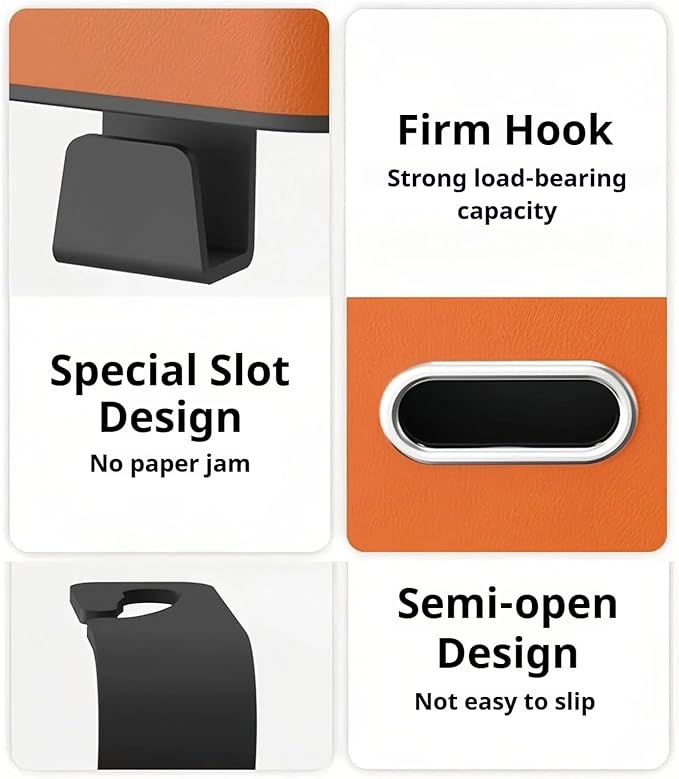 Car Organizers and Storage Box Behind Seat, 2026 New Car Headrest Organizer Back Seat with Drink Cup Holder Tissue Box for Hold Phone, Snacks, Drinks, Handbag (Orange)