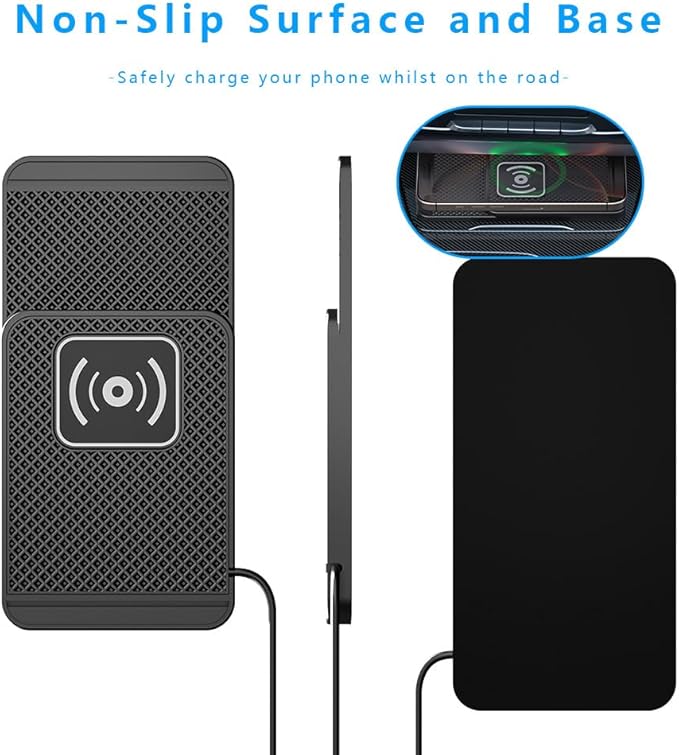 Wireless Charging Pad for Car for Mazda CX-5 2013-2025, Non-Slip Type C/USB 20W Fast Phone Charging Pad DIY Trim-to-Fit No Interior Damage,B&Type-C