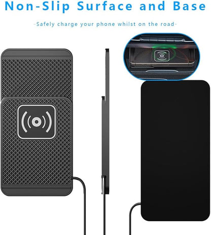 Wireless Charging Pad for Car for Mazda CX-5 2013-2025, Non-Slip Type C/USB 20W Fast Phone Charging Pad DIY Trim-to-Fit No Interior Damage,B&Type-C