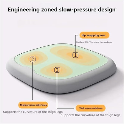 Memory Foam Car Seat Cushions with Lumbar Support - Cool and Breathable Comfort for Car and Office Use(B,40x40cm)