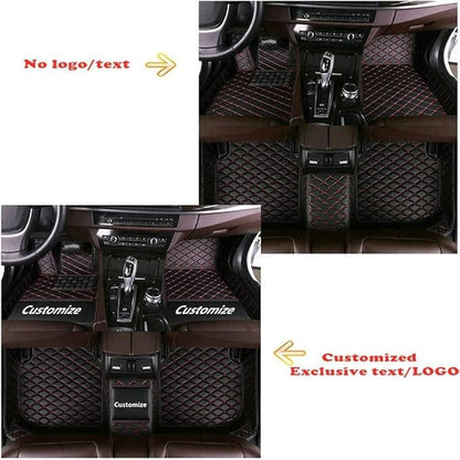 Custom Making Car Floor Mats Protection Pads for 99% Sedan/Coupe/Hatchback/SUV/Pickup Men Women Car Floor Mats Coverage Pads Anti-Slip Leather Floor Lining (Yellow)
