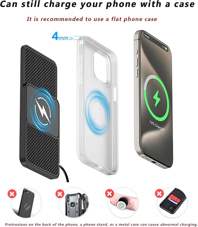 Car Wireless Phone Charger for BMW X2 X2M F39 18i 18d 20i 20d M35i 25d 25e, Non-Slip Fast Inductive Chargers Charging Pad Type-C Fastcharger Auto Electronic Accessories