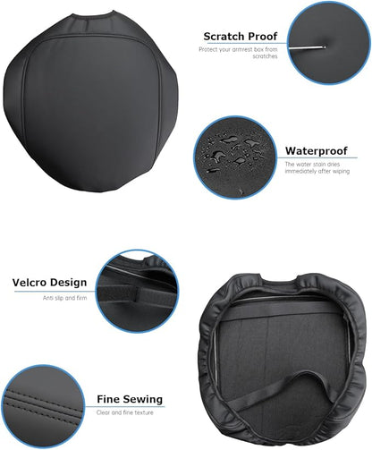 INTGET Center Console Cover for 2013-2018 Dodge Ram 1500 2500 3500 & 2013-2026 Ram 1500 Classic/2500/3500 Accessories Interior Middle Armrest Arm Rest Cushion Protector(Fit for Jump Seat Console)