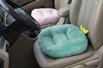 Cartoon Plush Car Booster Seat Cushion, Cute Funny Car Seat Cushion Heightening,Chair Cushion for Office Sofa Living Room (Strawberry)