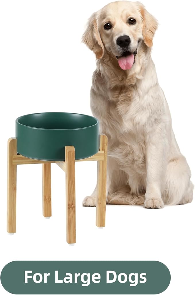Ceramic Raised Dog Bowl Set, Elevated Dog Bowl
