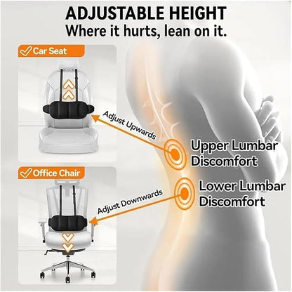 1 Piece Automotive Seat Lumbar Support Pillow for Jeep Grand Cherokee L 2021-2025, Driving Lower Back Cushion Ergonomic Orthopedic Posture Rest