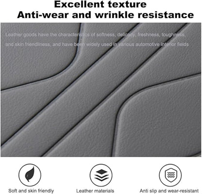 Center Console Armrest Cover Compatible with Dodge Ram 2500 2012-2024 Leather Car Armrest Cushion Pad Protector Black Interior Accessories,Red
