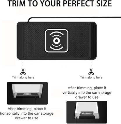 Wireless Car Charger Pad for BMW M1 M2 M235 M240 M3 M340, Type-C/USB 15W Car Wireless Charger Non-Slip Cordless Charging Mat Car Accessories, B-30cm Type-C Interface
