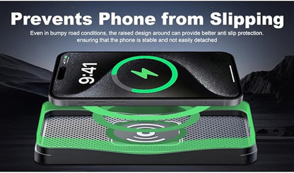 Wireless Car Charger Pad for Ford Mustang Mach-E 2021-2025, Type-C/USB 20W Car Wireless Charger Non-Slip Phone Charging Pad Car Accessories,A 30cm Cable Type-C Plug