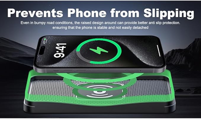 Wireless Car Charger Pad for Suzuki Grand Vitara 2000-2013, Type-C/USB 20W Car Wireless Charger Non-Slip Phone Charging Pad Car Accessories,A 30cm Cable Type-C Plug