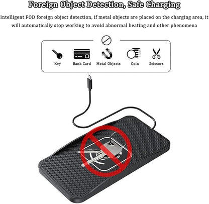 Wireless Car Charger Pad for Subaru Legacy 2018-2025, Type-C/USB 20W Car Wireless Charger Non-Slip Phone Charging Pad Car Accessories,A 30cm Cable Type-C Plug