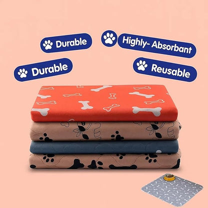 Puppy Pads with pheromones, 2026 Upgraded Washable Puppy Pads for Dogs & Cats, Pee Pad - Leak & Odor Waterproof, Non-Slip Base, Easy to Clean & Reusable (Brown-B, S: 15.7" × 23.6")