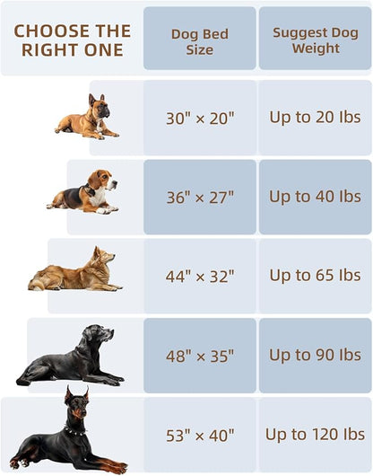 KSIIA Memory Foam Dog Bed Waterproof Large Dog Bed Orthopedic Crate Pad Supportive Crate Pads Soft Pet Mat for XL Pet Mats with Removable Washable Cover & Non-Slip Bottom, 48 x 35 Inch, Grey