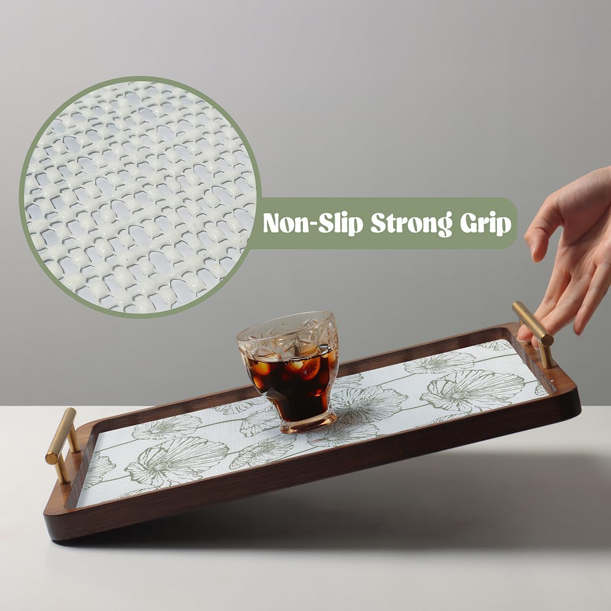 Shelf Liner for Kitchen Cabinets Non-Adhesive Cabinet Liner,Non-Slip Drawer Liners,Waterproof Pantry Shelf Liners Cover,Easy to Clean Cabinet Liners for Shelves,Drawers,Cupboard (12In x 10FT)