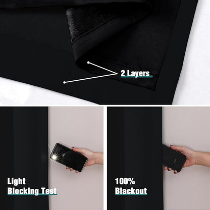 ChrisDowa 100% Blackout Curtains