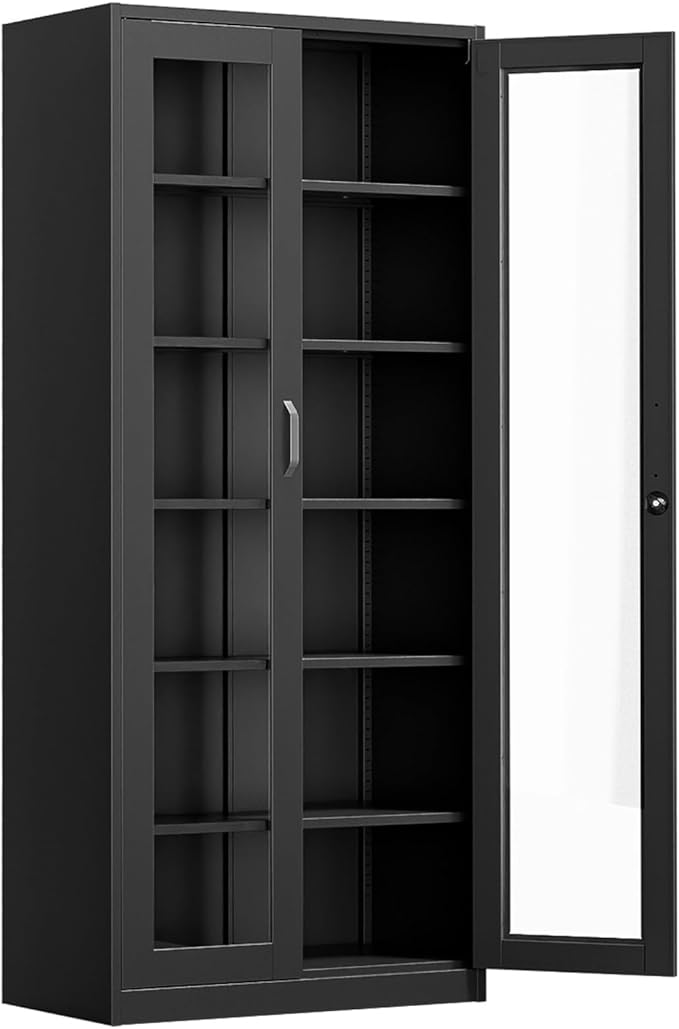 VINGLI Lockable Display Cabinet