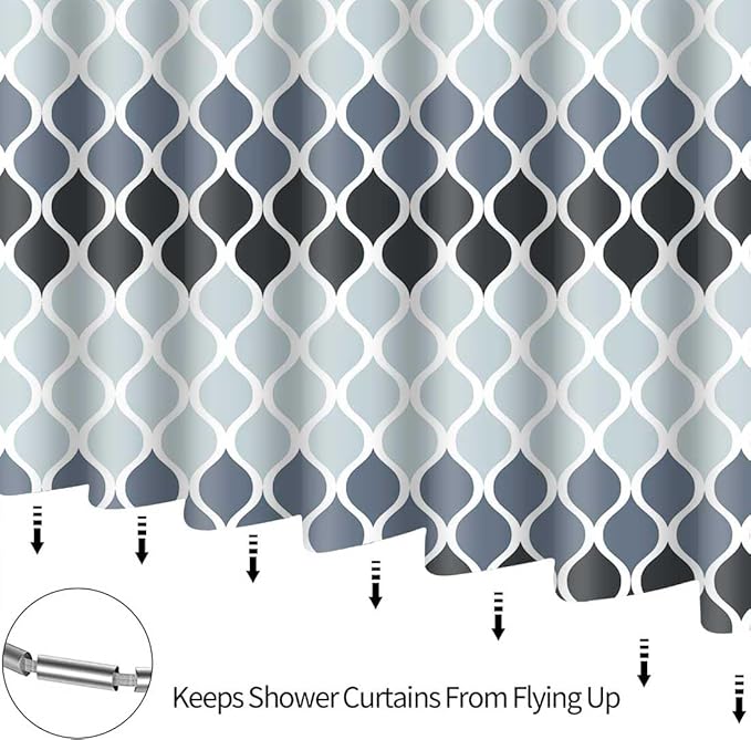 Textured Clarisse Shower Curtain Creative Home Ideas Modern Bathroom Shower Curtains Waterproof Fabric Machine Washable Shower Curtain 72 x 72 Inches