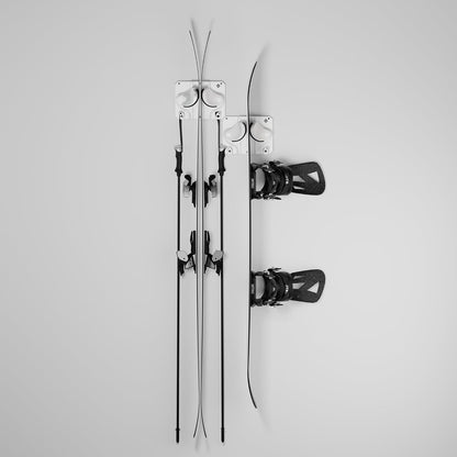 Ultimate Ski & Snowboard Wall Rack | Secure, Non-Slip Storage | Fits Any Ski/Board | Garage Organization | Ski Storage Rack | Snowboard Storage Rack | Winter Gear Organizer | 2 Pck