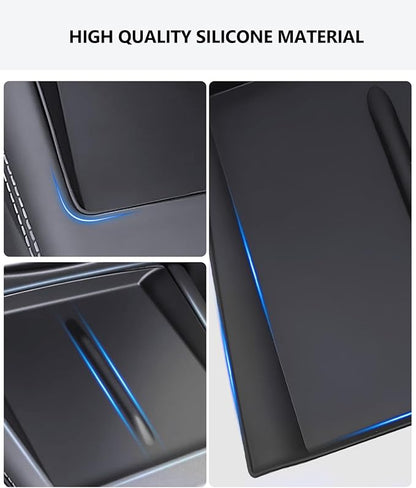2025 Tesla Wireless Charger Mat Model 3 Highland 2024 2025 Center Console Silicone Cover Wireless Charging Phone Pad Interior Model 3 Accessories
