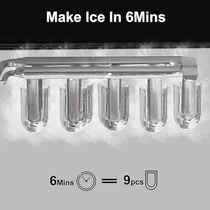 Countertop Ice Maker Machine – 9 Ice Cubes Ready in 6 Mins