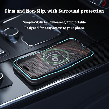 Car Wireless Charger Pad for Ford Explorer 2000-2026, Type-C/USB 20W Fast Wireless Car Charger Pad Non-Slip Cordless Charging Mat,A-30cm Cable Type-C Plug