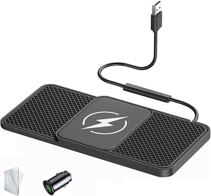 Wireless Car Charger Pad for Ford Explorer VI (Facelift 2024) 2025-,20W Fast Wireless Phone Charger Cell Phone Cordless Charging mat,Non-Slip Phone Charging,30cm Cable USB