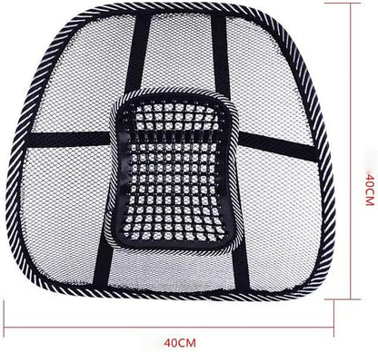 Mesh Lumbar Support for VW Fox 2005-2011, Breathable Summer Car Back Cushion with Massage Beads Ergonomic Driving Seat Posture Corrector Pad