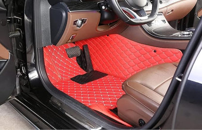 Custome Car Mats Accessories All Weather Floor mats Compatible with Automotive Floor Mats Passenger car mats (White)