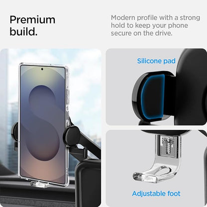 Spigen TapLock Adhesive-Free Universal Car Mount (Screen Mount) Designed for Tesla Model Y 2025 Refresh and Tesla Model 3/Y/S/X/Cybertruck Compatible with iPhone, Samsung, and More