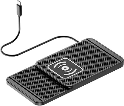 Wireless Charging Pad for Car for Ford Mustang Mach-E 2021-2025, Non-Slip Type C/USB 20W Fast Phone Charging Pad DIY Trim-to-Fit No Interior Damage,B&Type-C