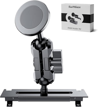 Metal Magnetic Phone Mount for 2013-2018 RAM 1500/2500/3500 & 2019+ RAM Classic, OEM Holes Screws Install Super Stable for Off Road Bumpy Road Dodge 1500 Phone Holder Cool Ram Accessory