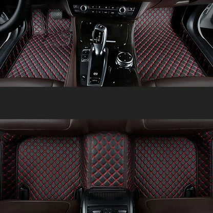 Custom Making Car Floor Mats Compatible with Audi BMW Mercedes-Benz Toyota Lexus Honda Infiniti Nissan Hyundai Kia All Models 2005-2026 (Black Red)