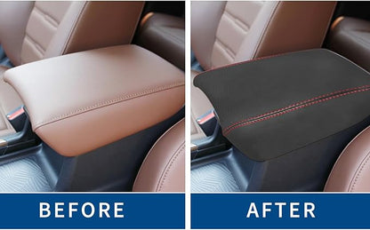 Compatible with Center Console Armrest Cover for Honda CRV 2017 2018 2019 2020 2021 Leather Arm Rest Storage Box Lids Cushion Protector Pad