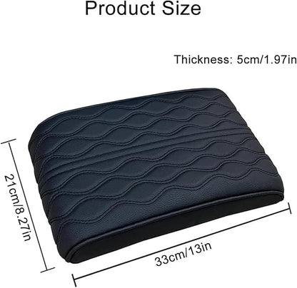Leather Car Armrest Box Pad for Tesla Cybertruck 2023 2024, Memory Foam Car Center Console Cover Comfort Waterproof Arm Rest Cushion Pad Universal Accessories,C/Beige