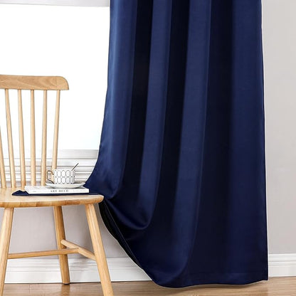 ChrisDowa 100% Blackout Curtains 102 inch Long