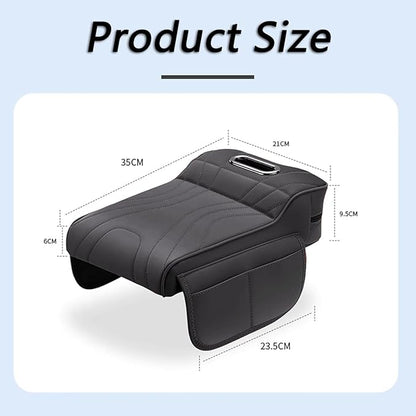 Car Center Console Cover for Lexus RX 350 2021-2023, Memory Foam Arm Rest Cushion Pad Waterproof Non-Slip Universal Interior Accessories with Pocket and Tissue Box,Brown
