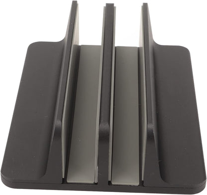 Pssopp Laptop Stand, Aluminum Alloy Vertical Holder with Silicone Protective Pad for Computers and Tablets, Ideal for Home Office and Students